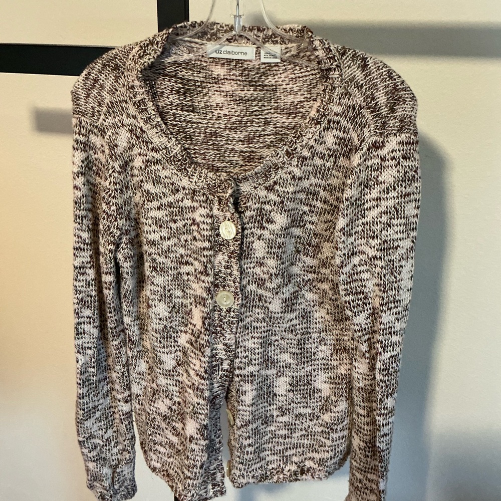 Liz Claiborne Women's Black and White Cardigan